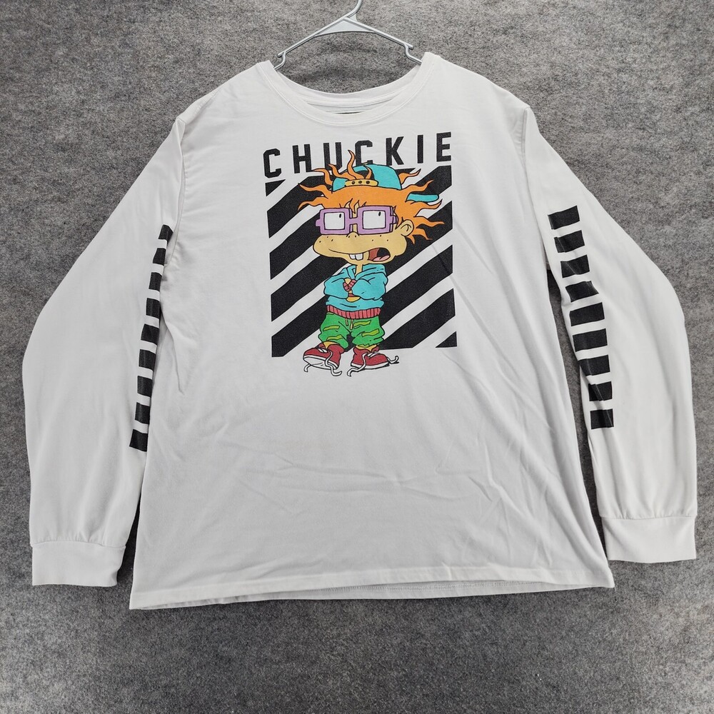 Nickelodeon Rugrats Shirt Mens 2XL Long Sleeve White Chuckie